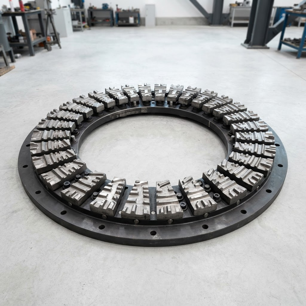 Loose segments fitted to a backing plate